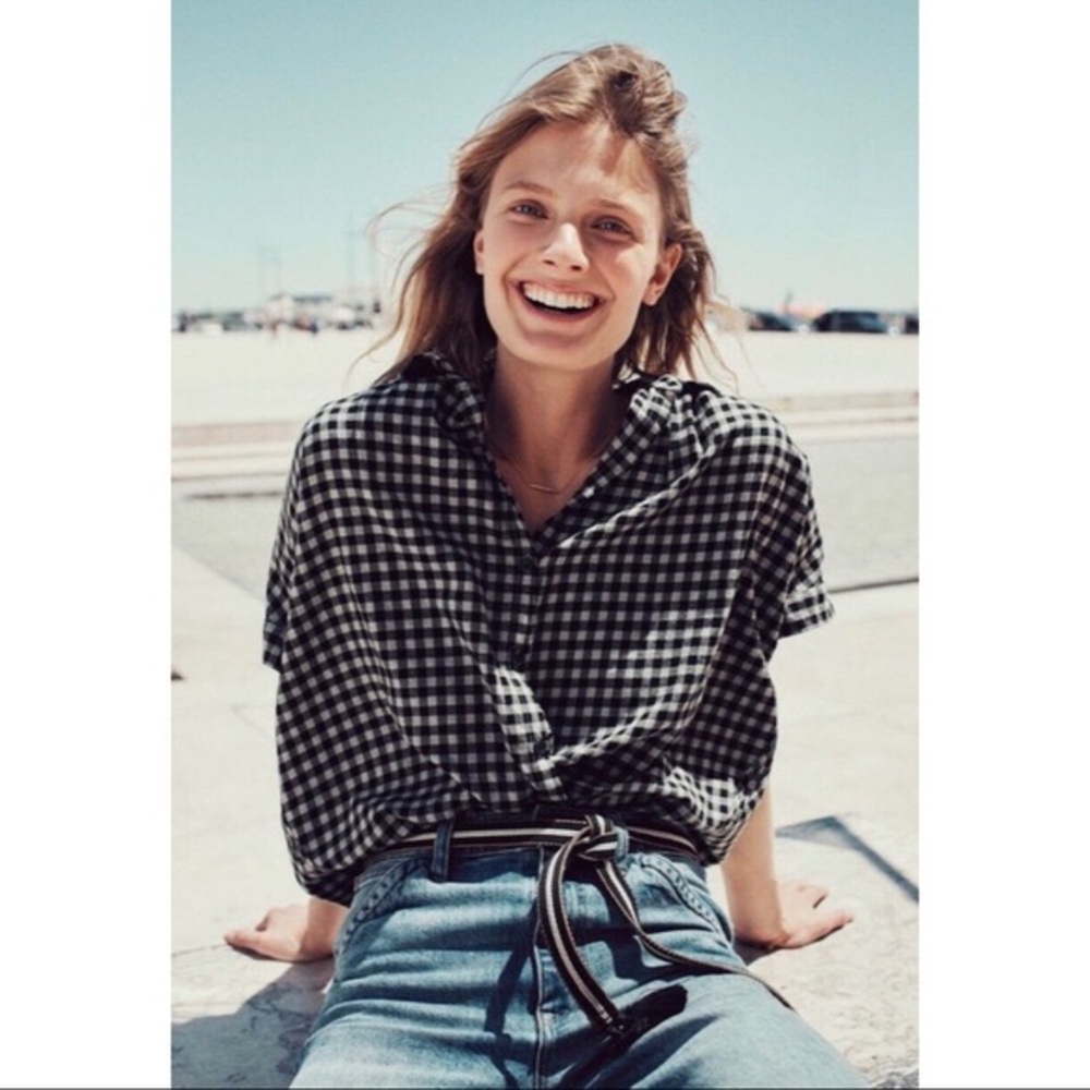 Madewell Gingham Flannel Central Shirt XS